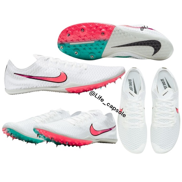 Size 12 Nike Zoom Mamba 5 Track Shoes White Ombre Cleats AJ1697-100 Men's New - Picture 1 of 16
